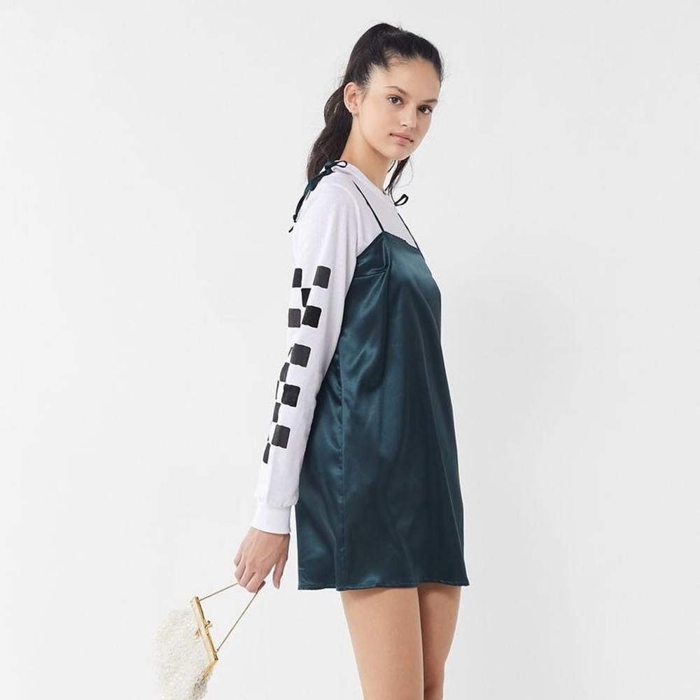 Urban Renewal Remnants Satin Tie-Shoulder Slip Dress